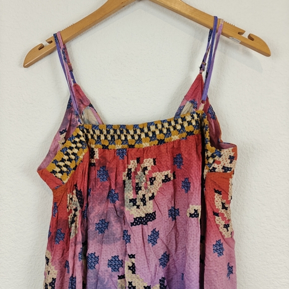 FARM Rio Vibrance Maxi Dress Digital Pixel Ombré Print Sleeveless Size LG - Picture 10 of 11